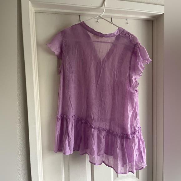 Indigo Rose Lavender Embroidered Top - Picture 2 of 4